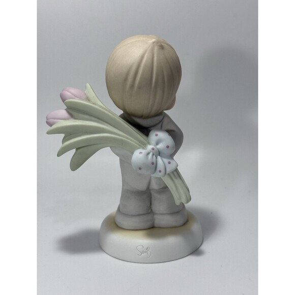 Enesco Precious Moments Figurine - For The Sweetest Tu-Lips In Town 1997 No Box - Picture 3 of 5